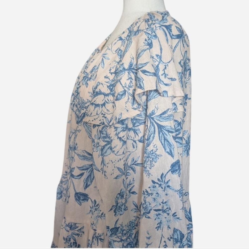 Pre-owned Free People White and Blue Dress - Picture 14 of 14
